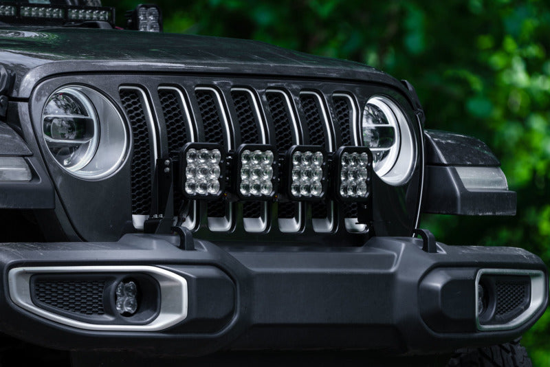 Diode Dynamics Jeep JL SS5 4-Pod CrossLink Grille Lightbar Kit Pro - White Combo