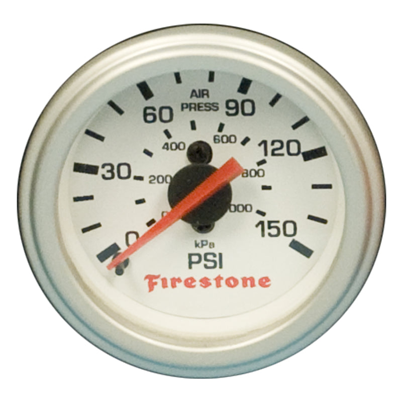 Firestone Replacement Single Pressure Gauge - White Face (For PN 2225 / 2229 / 2196) (WR17609181)