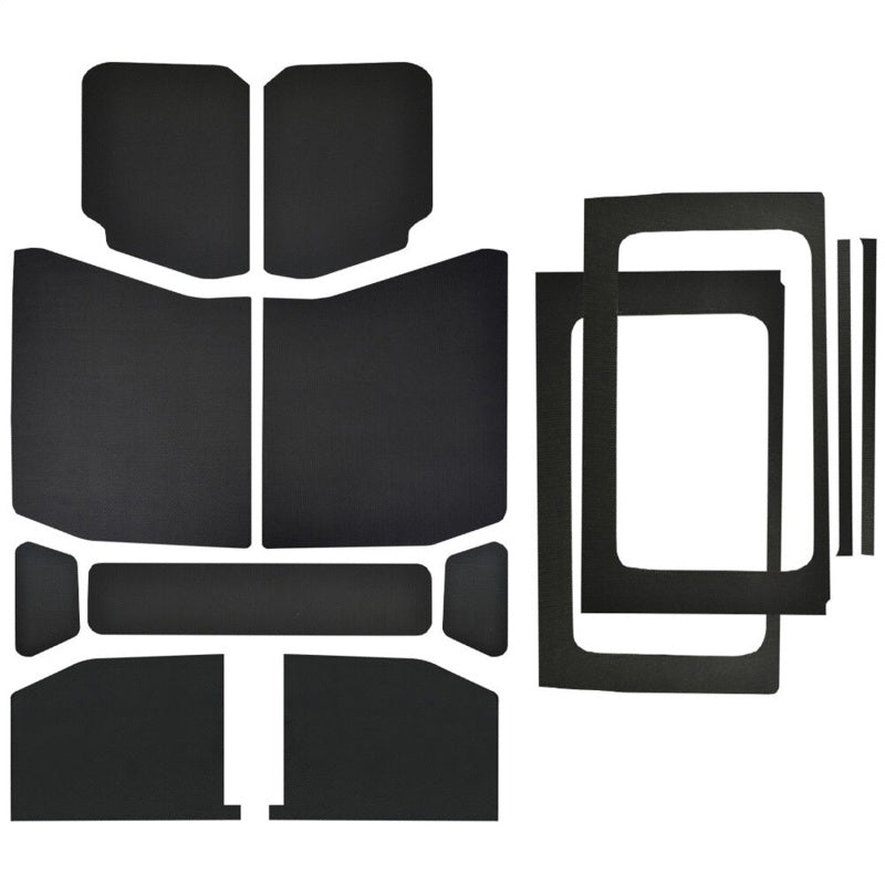 DEI 2018-Up Jeep Wrangler JL 4-Door Leather Look Headliner Complete Kit 13-pc - Black