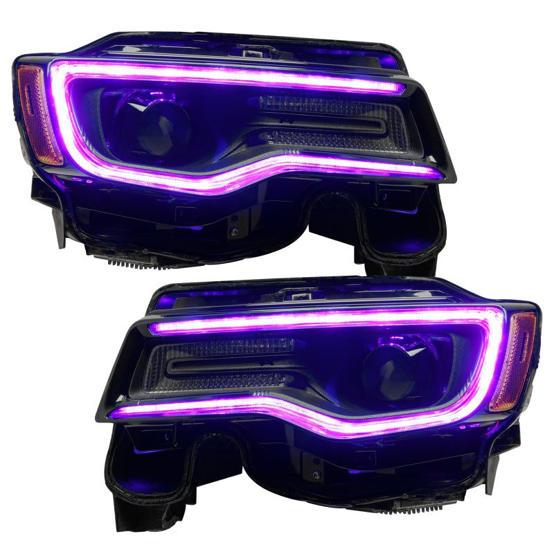 Oracle 14-21 Jeep Grand Cherokee Dynamic Headlight DRL Upgrade Kit - ColorSHIFT - Dynamic