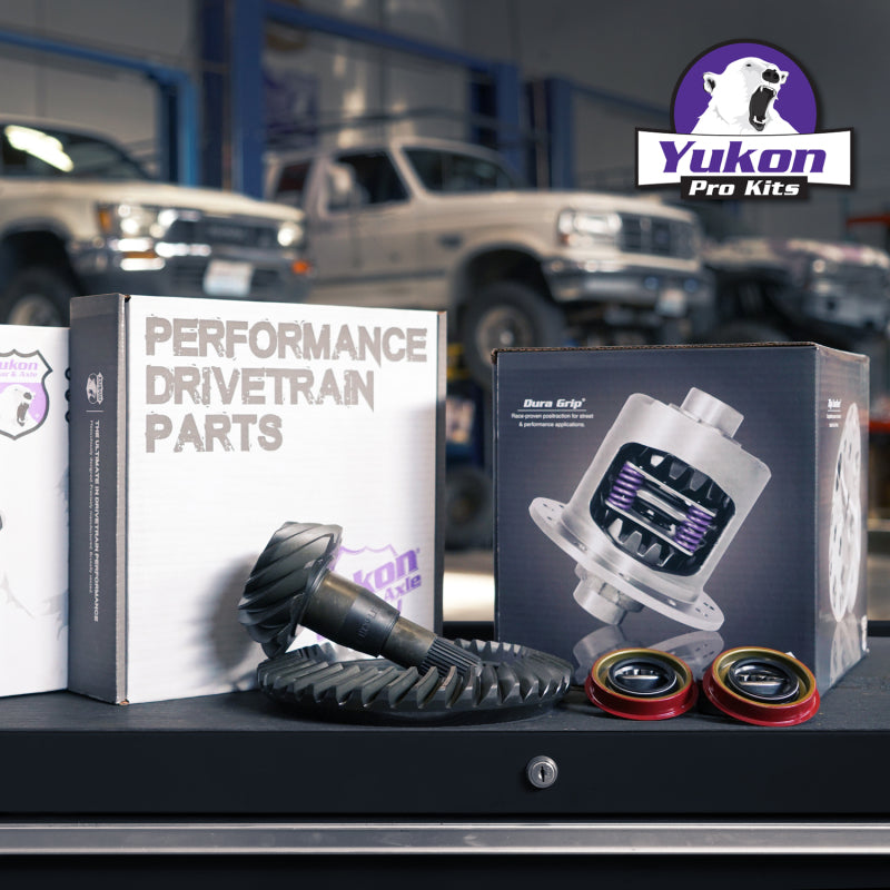 Yukon 8.8in Ford 3.73 Rear Ring & Pinion Install Kit 28 Spline Positraction 2.25in Axle Bearings