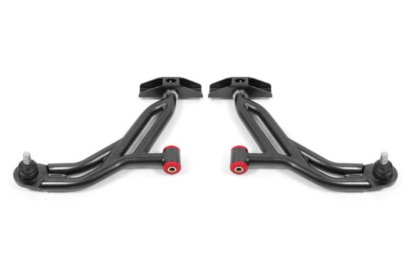 BMR Suspension 05-14 Ford Mustang Lower A-Arms - Black Hammertone - Non-Adjustable