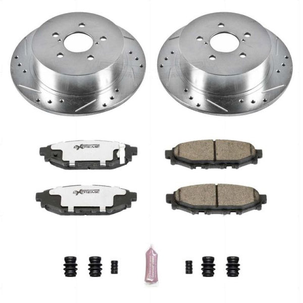 Power Stop 05-09 Subaru Legacy Rear Z26 Street Warrior Brake Kit