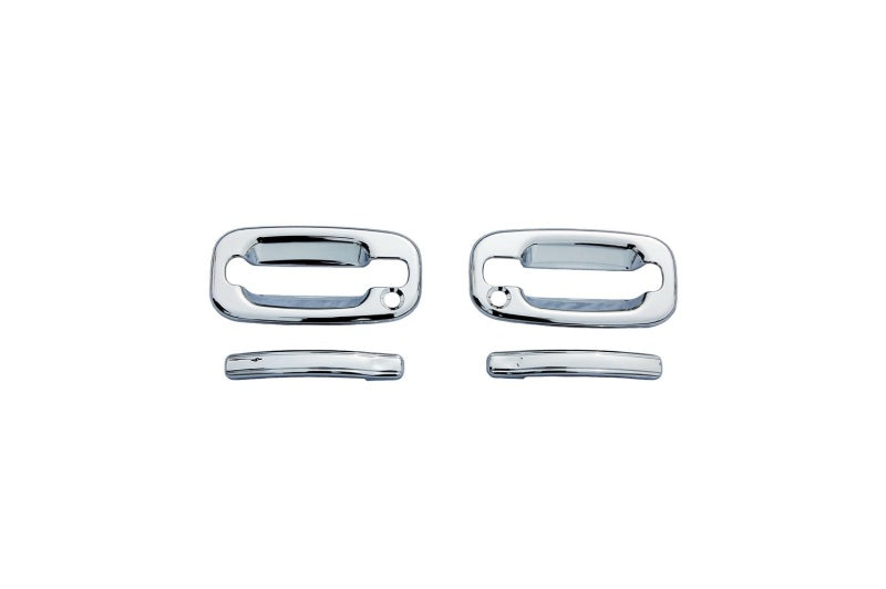 AVS 07-13 Chevy Silverado 1500 Door Handle Covers (2 Door) 4pc Set - Chrome