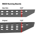 Go Rhino RB20 Slim Running Boards - Bedliner - 87in