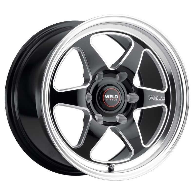 Weld 17x11 Ventura 6 Drag 6x127 ET36 BS7.375 Gloss BLK MIL DIA 78.1