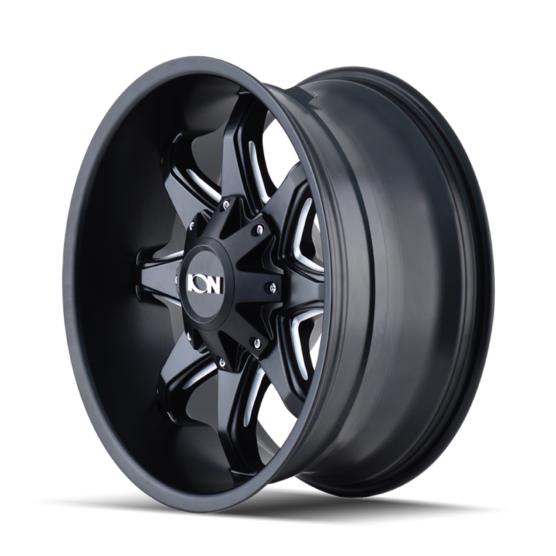 ION Type 181 20x9 / 8x165.1 BP / 18mm Offset / 130.8mm Hub Satin Black/Milled Spokes Wheel