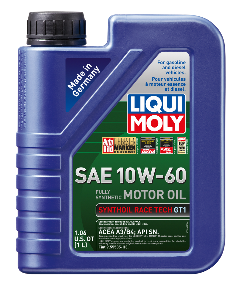 LIQUI MOLY 1L Synthoil Race Tech GT1 Motor Oil 10W60 - Case of 6