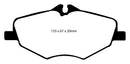 EBC 06-09 Mercedes-Benz E320 3.0 TD Yellowstuff Front Brake Pads