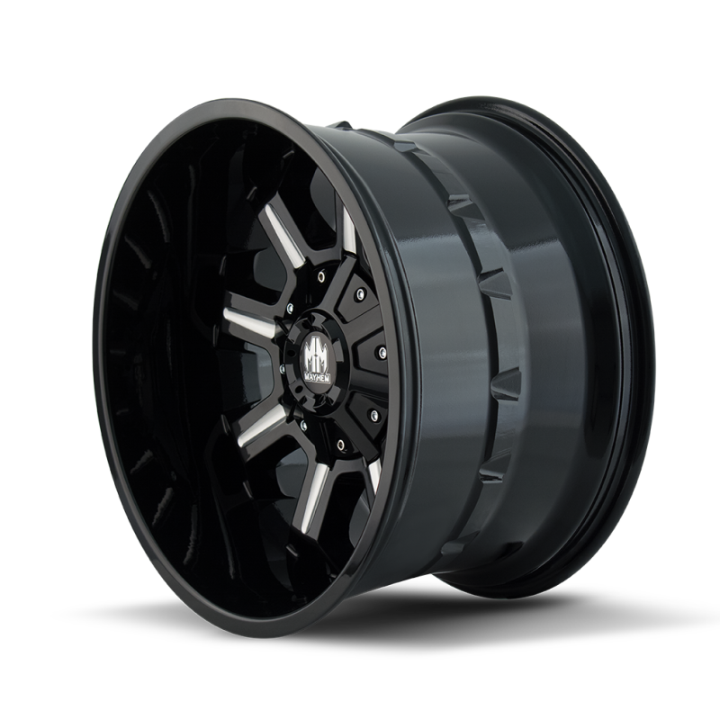 Mayhem 8105 Combat 18x9 / 8x165.1 BP / -12mm Offset / 130.8mm Hub Black w/ Milled Spokes Wheel