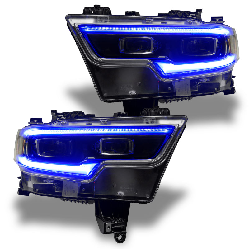 Oracle 19-21 RAM 1500 Projector LED Headlight DRL Upgrade Kit - ColorSHIFT RGBW+A w/o Controller