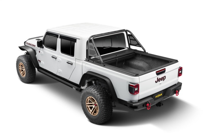 Rugged Ridge 20-22 Jeep Gladiator w/o Trail Rail Sys Armis Tonneau Cover w/Max Track - Tex. Blk