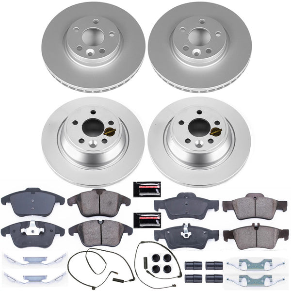 Power Stop 12-15 Land Rover Range Rover Evoque Front & Rear Z23 Evolution Sport Coated Brake Kit