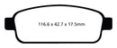 EBC 13+ Buick Encore 1.4 Turbo Yellowstuff Rear Brake Pads
