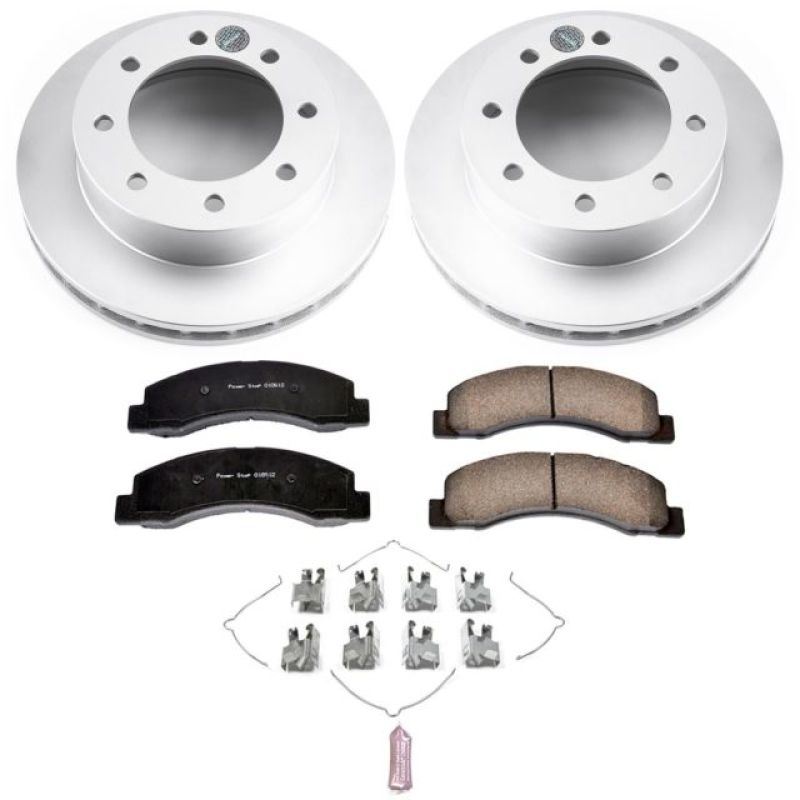 Power Stop 1999 Ford F-250 Super Duty Front Z17 Evolution Geomet Coated Brake Kit