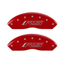 MGP 4 Caliper Covers Engraved Front & Rear Gen 5/RS Red finish silver ch