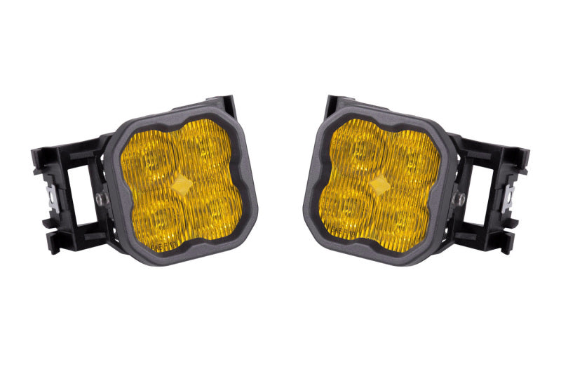 Diode Dynamics SS3 Type X LED Fog Light Kit - Yellow SAE Fog Pro