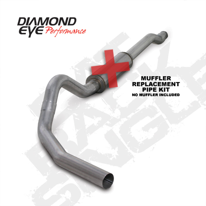 Diamond Eye KIT 4in CB MFLR RPLCMENT PIPE SGL AL: 03-07 FORD 6.0L F250/F350