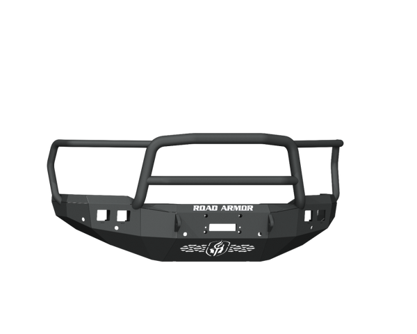 Road Armor 19-20 Ram 2500 Stealth Front Winch Bumper w/Lonestar Guard/6 Sensor Holes - Tex Blk