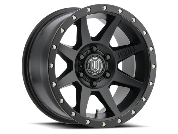 ICON Rebound 18x9 6x5.5 25mm Offset 5.75in BS 95.1mm mm Bore Satin Black Wheel