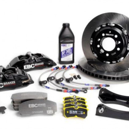 EBC Racing 92-00 BMW M3 (E36) Black Apollo-4 Calipers 330mm Rotors Front Big Brake Kit