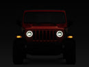 Raxiom 18-22 Jeep Wrangler JL/JT Axial Series LED Headlights- Black Housing (Clear Lens)