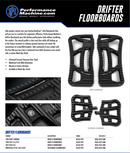 Performance Machine Drifter Rider Floorboard Assembly - Black Ops