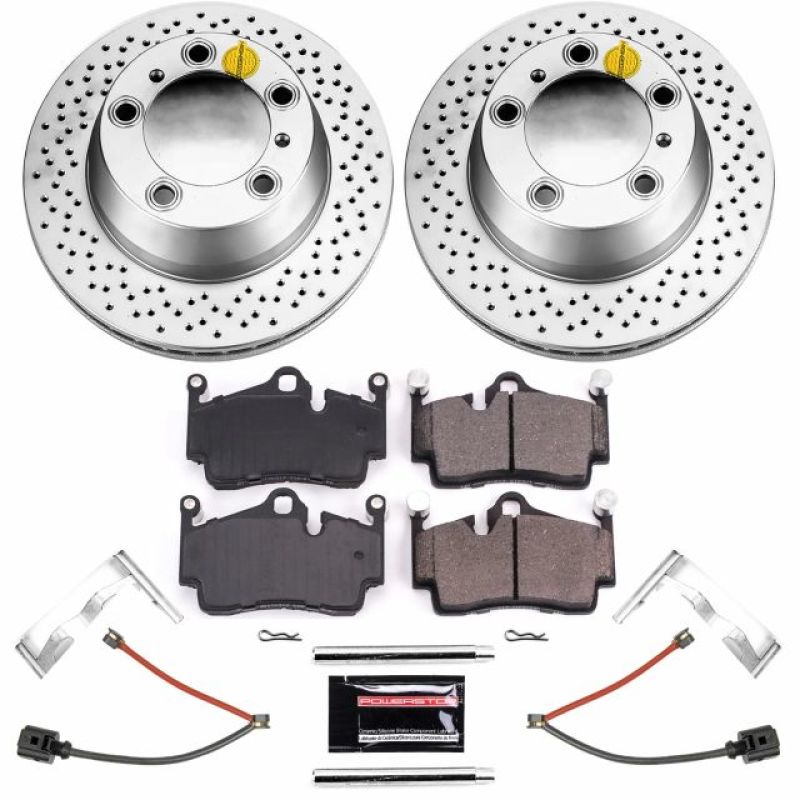 Power Stop 17-18 Porsche 718 Boxster Rear Z23 Evolution Sport Coated Brake Kit