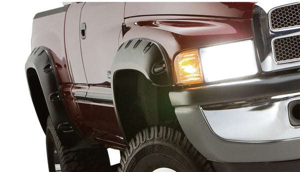 Bushwacker 20-22 Ram 1500 (Excl. Rebel/TRX) 76.3/67.4in Bed Pocket Style Flares 4pc - Diamd. Black