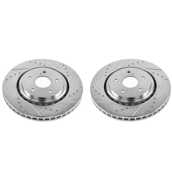 Power Stop 14-16 Acura MDX Front Evolution Drilled & Slotted Rotors - Pair