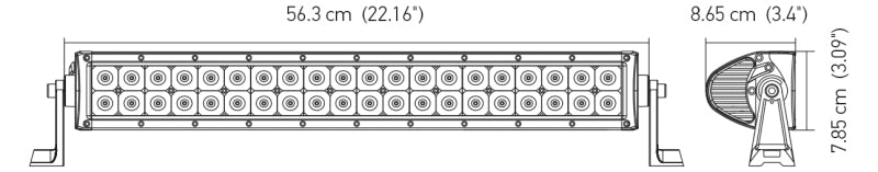 Hella Value Fit Sport 22in - 120W LED Light Bar - Dual Row Combo Beam