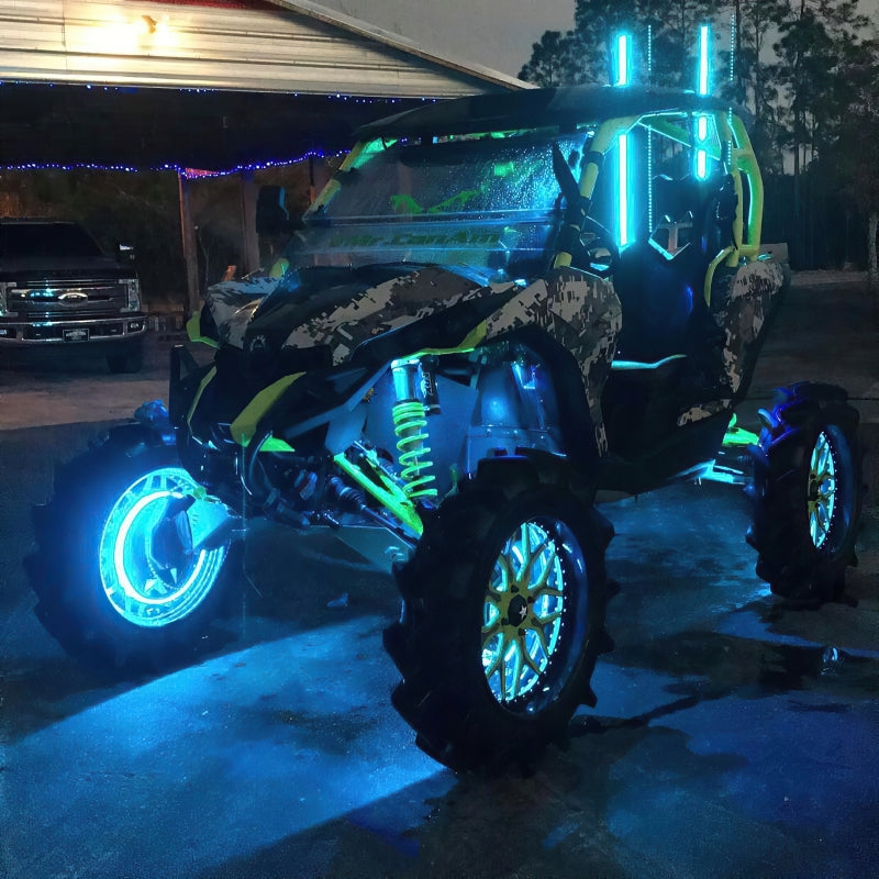 Oracle LED Illuminated Wheel Rings for UTV/ATV & SXS Vehicles - ColorSHIFT w/o Controller