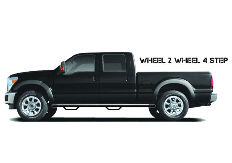 N-Fab Nerf Step 04-15 Nissan Titan Crew Cab 5.6ft Bed - Gloss Black - W2W - 3in