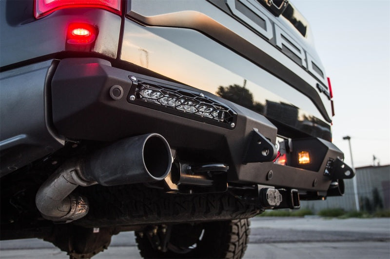 Addictive Desert Designs 17-18 Ford F-150 Raptor HoneyBadger Rear Bumper w/ 10in SR LED Mounts