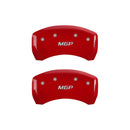 MGP 4 Caliper Covers Engraved Front & Rear MGP Red finish silver ch