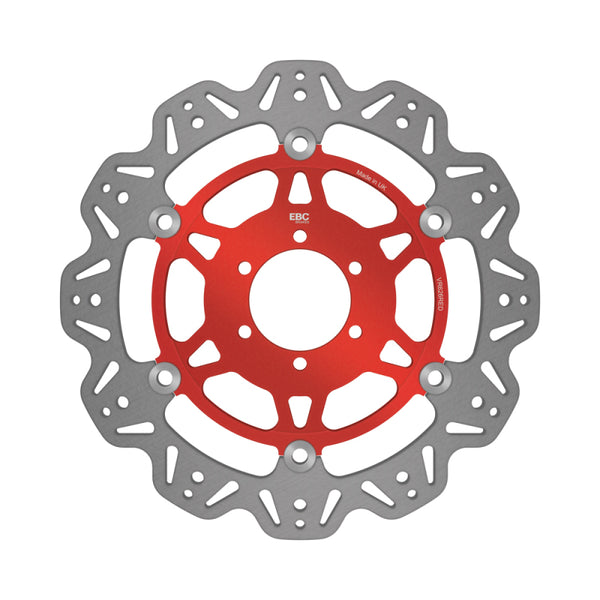 EBC 07-08 Ducati Monster 400 ie Japan Front Left/Right Vee Floating Red Rotor