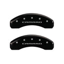 MGP 4 Caliper Covers Engraved Front & Rear Gen 5/Camaro Black finish silver ch