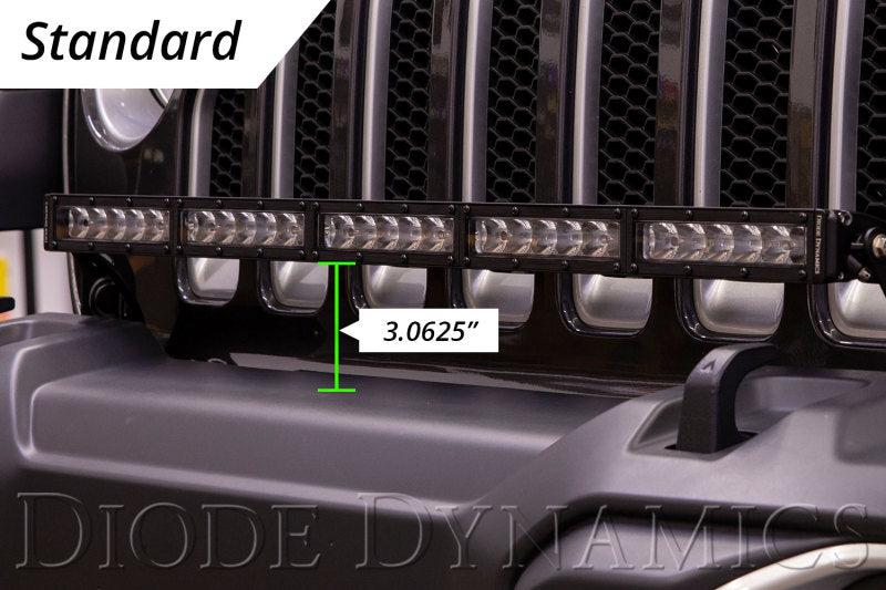 Diode Dynamics 18-21 Jeep JL Wrangler/Gladiator SS30 Bumper Bracket Kit - White Driving (Single)