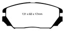 EBC 08-09 Hyundai Azera 3.3 Yellowstuff Front Brake Pads