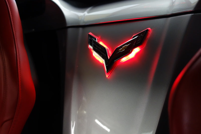 Oracle Corvette C7 Rear Illuminated Emblem - Red