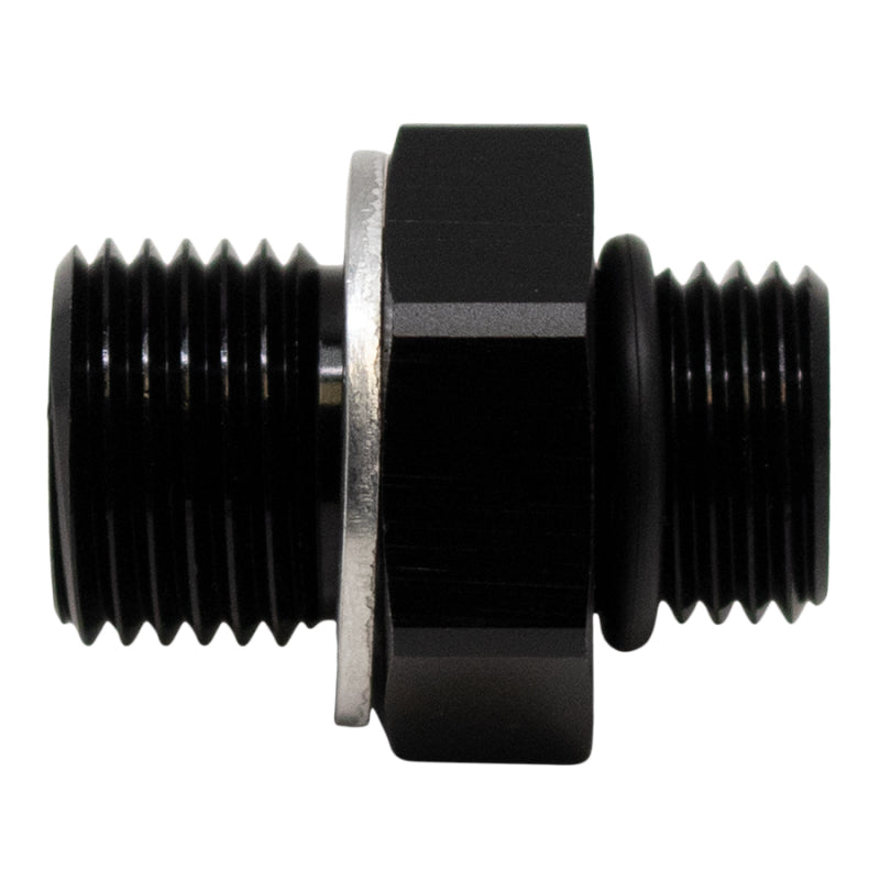 DeatschWerks 6AN ORB Male to M16 X 1.5 Metric Male (Incl O-Ring and Washer) - Anodized Matte Black