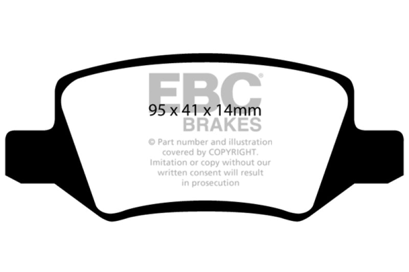 EBC 08-09 Mercedes-Benz B200 2.0 Redstuff Rear Brake Pads