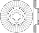 StopTech 2014 Ford Fiesta Left Front Disc Slotted Brake Rotor