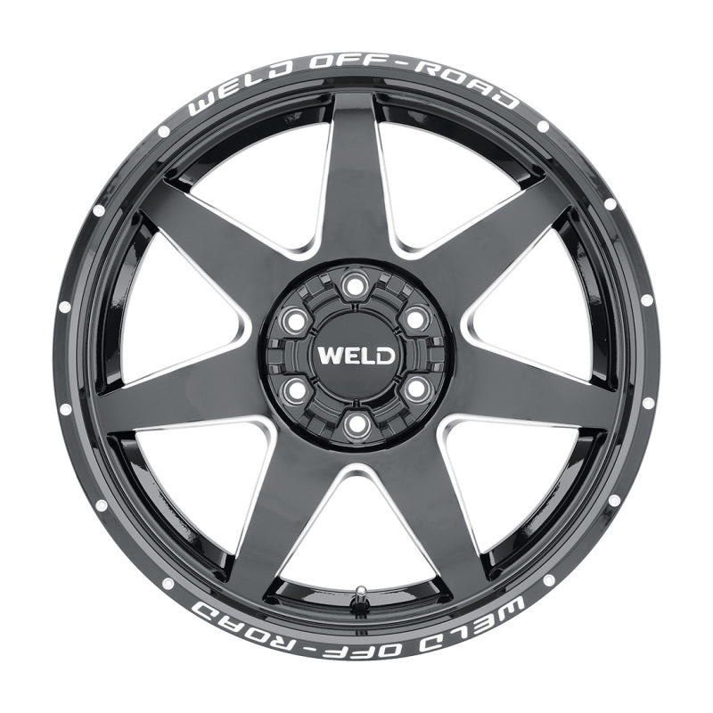 Weld W109 20X10 Retaliate 5X139.7 5X150 ET-18 BS4.75 Gloss Black MIL 110.2