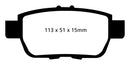 EBC 09-14 Acura TL 3.5 Yellowstuff Rear Brake Pads