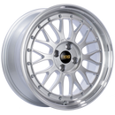 BBS LM 17x7.5 4x100 ET40 Diamond Silver Center Diamond Cut Lip Wheel -70mm PFS/Clip Required