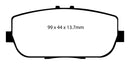 EBC 06-15 Mazda Miata MX5 2.0 Ultimax2 Rear Brake Pads