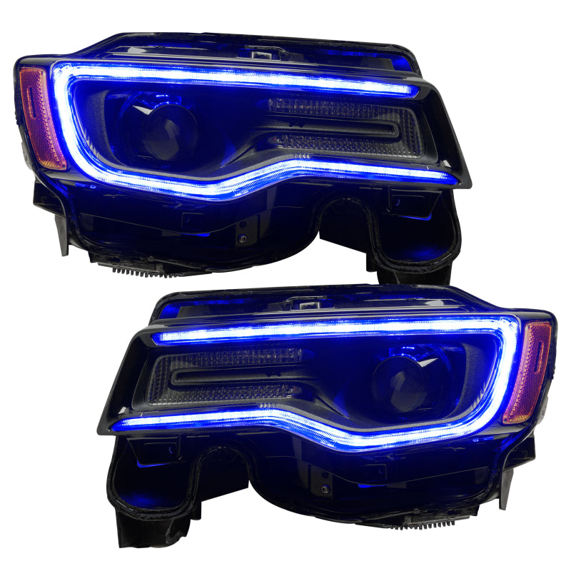 Oracle 14-21 Jeep Grand Cherokee Dynamic Headlight DRL Upgrade Kit - ColorSHIFT - Dynamic