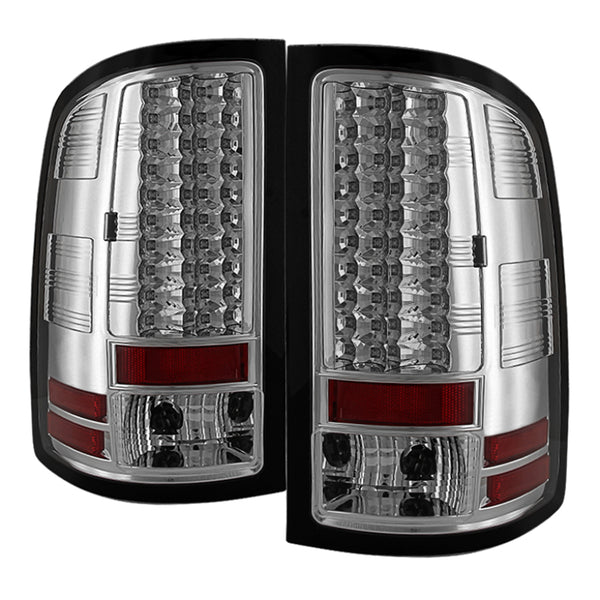 Spyder GMC Sierra 07-13 (Not fit 3500 Dually 4 Rear Wheels)LED Tail Lights Chrome ALT-YD-GS07-LED-C