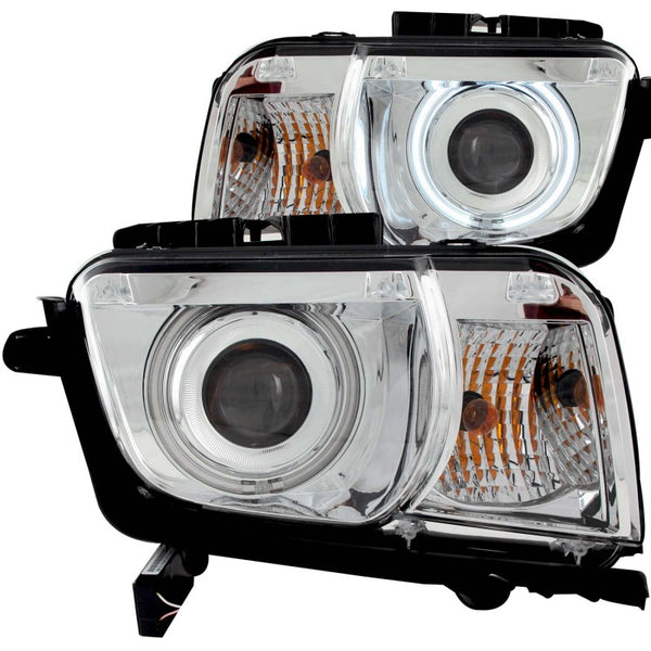 ANZO 2010-2013 Chevrolet Camaro Projector Headlights w/ Halo Chrome (CCFL)